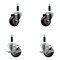 Service Caster 3'' Maroon Poly Wheel Swivel 7/8'' Expanding Stem Caster Set 2 Brakes, 4PK SCC-EX20S314-PPUB-MRN-2-TLB-2-78 - alternate 1